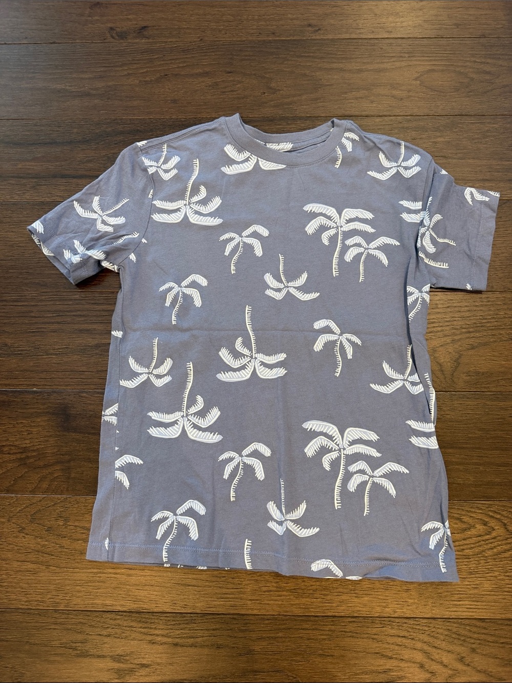 Old Navy Blue Palm Print Short Sleeve Tee Size Large 10/12 - P36